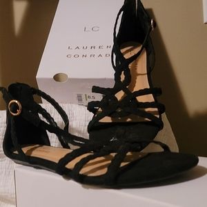 Lauren Conrad zip back flat sandals